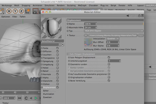 Skulptering i CINEMA 4D - Kreativträning: Del 15 - Material