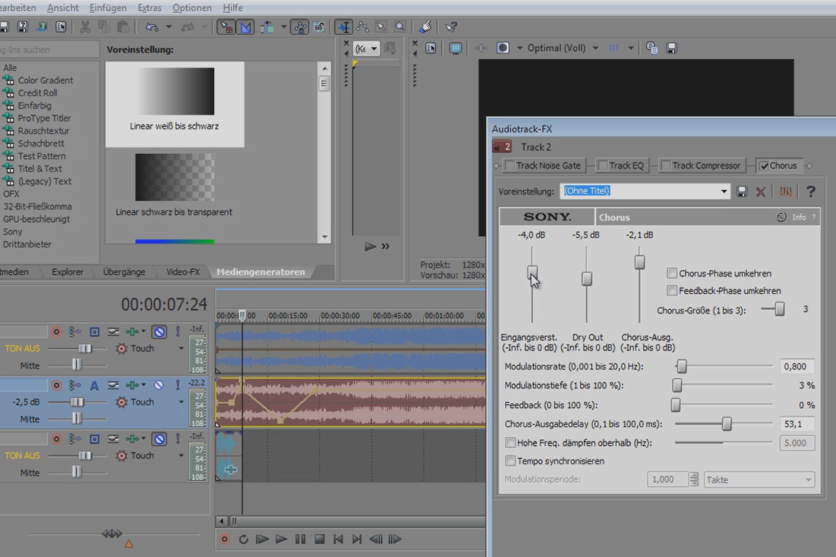 VEGAS Pro: Använda ljud-effekter på rätt sätt