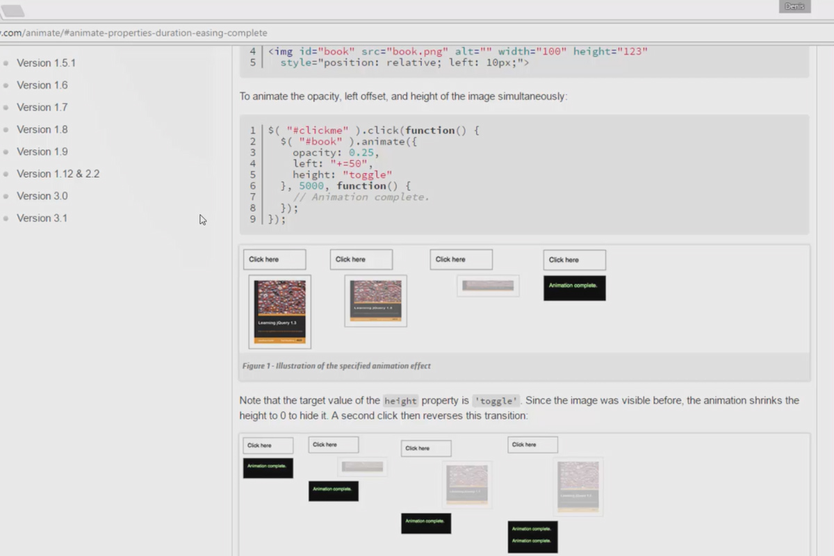 Den ultimata träningen för JavaScript och jQuery – 4.5 Animationer i jQuery