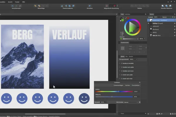 Affinity Designer - Ohjeita perusteisiin: 5.3 | Värin muuttaminen ja objektiivisuodattimet
