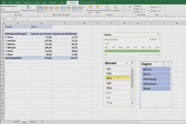 Tutorial Excel: Pivot, diagram, dan desain tabel untuk presentasi data yang jelas - 4.4 Pivot: Menyaring