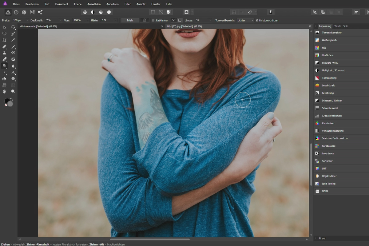 Affinity Photo-opplæring – Grunnleggende: 3.11 | Dodge og Burn