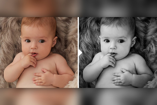 Photo preset for baby photos (Lightroom, Camera Raw): 29 | BW Classic Strong