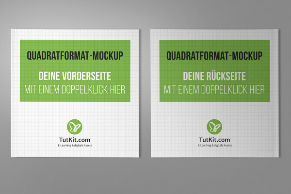 Kare kapaklı kitap için mockup - Sürüm 9