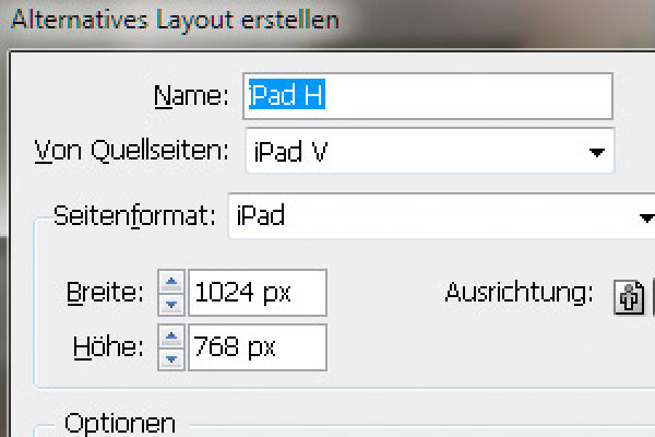 Alternative Layouts in einem Dokument in InDesign erstellen