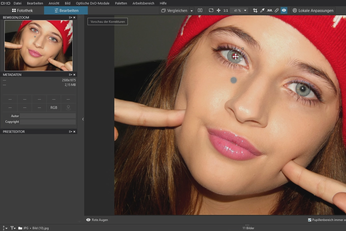 DxO PhotoLab-Tutorial: 5.6 | Kırmızı Gözler