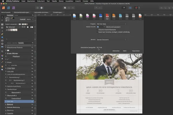 Affinity Publisher Grundlagen-Tutorial: 31 | PDF zur digitalen Wiedergabe exportieren