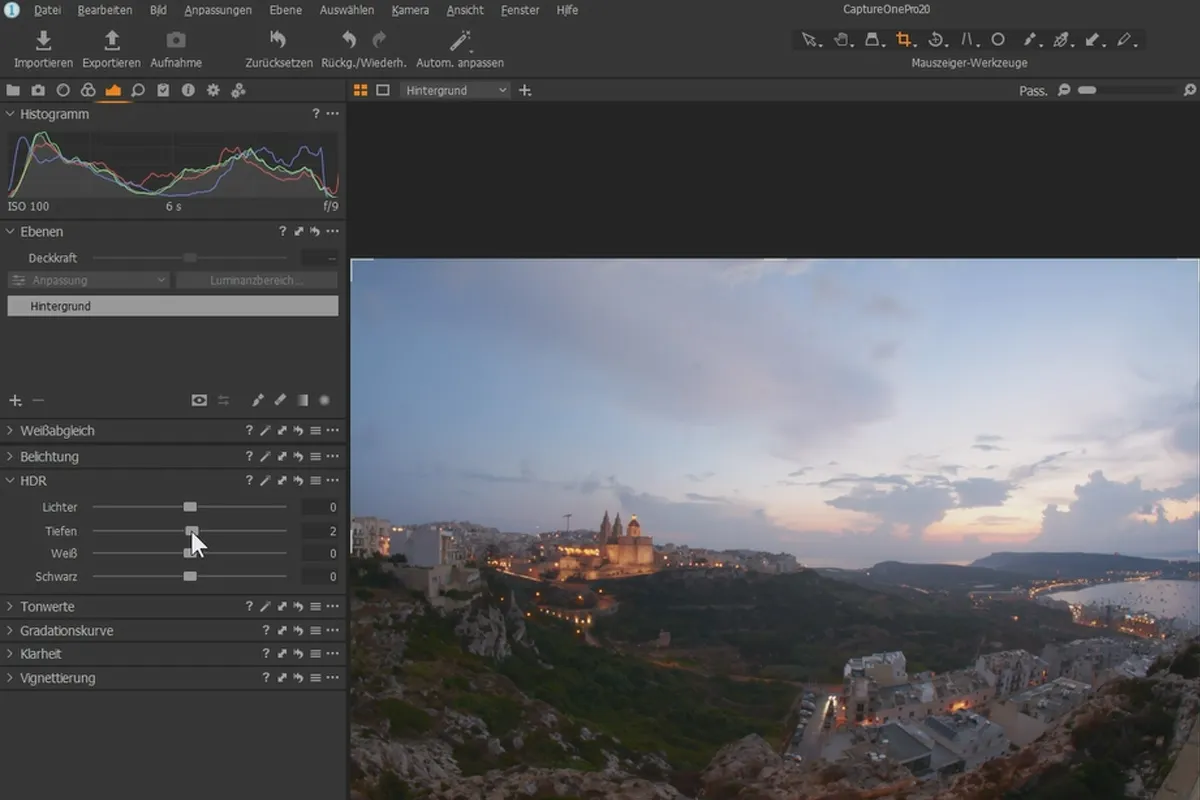 Capture One Pro 20-Tutorial: 5.6 | Filtro High Dynamic Range rivisto