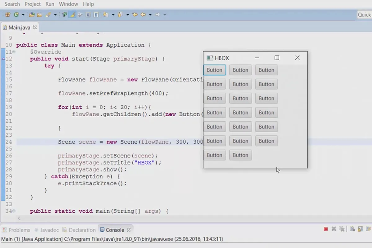 JavaFX for GUI-utvikling - 31 FlowPane