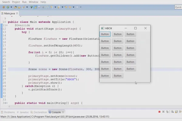 JavaFX for GUI-utvikling - 31 FlowPane