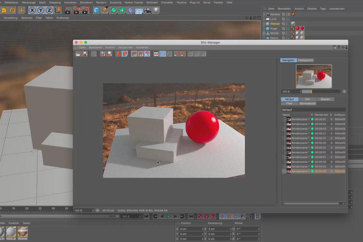 Cinema 4D för nybörjare - 3D-praxis: 5.2 Renderingsinställningar