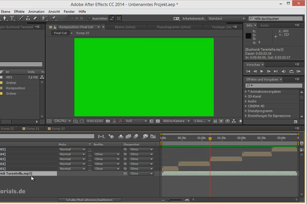 Tips och tricks för animation i After Effects: ljud i underställningar