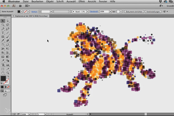Logo explosion/mosaic image in Adobe Illustrator