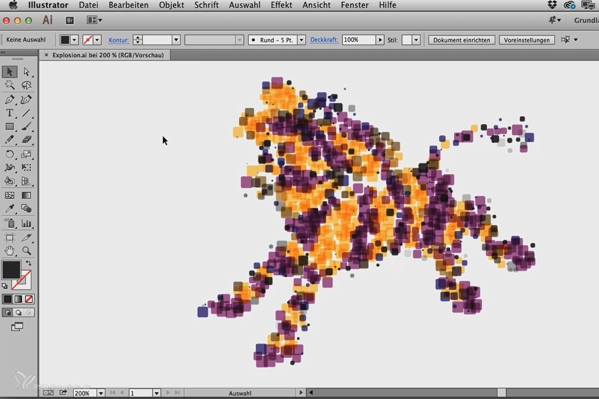 Logo explosion/mosaic image in Adobe Illustrator