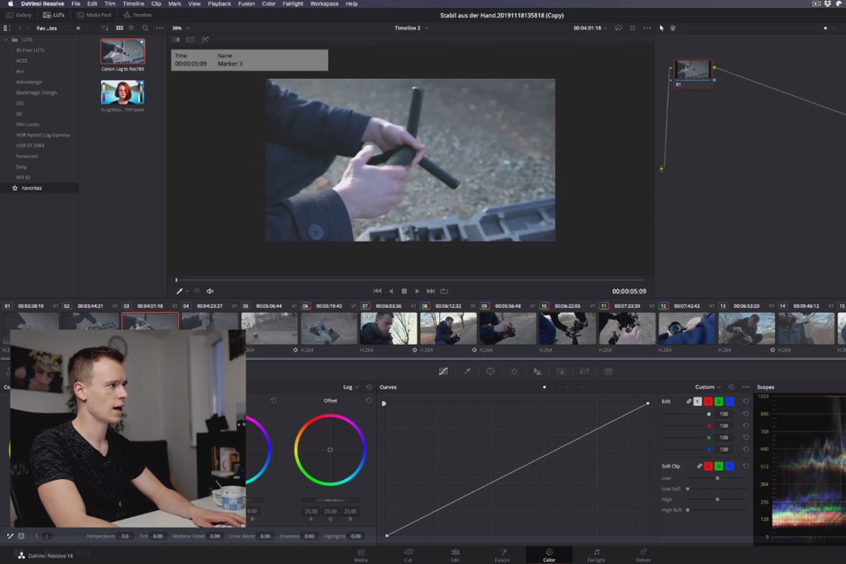 DaVinci Resolve-handledning: 4.12 | Stillbilder och LUTs