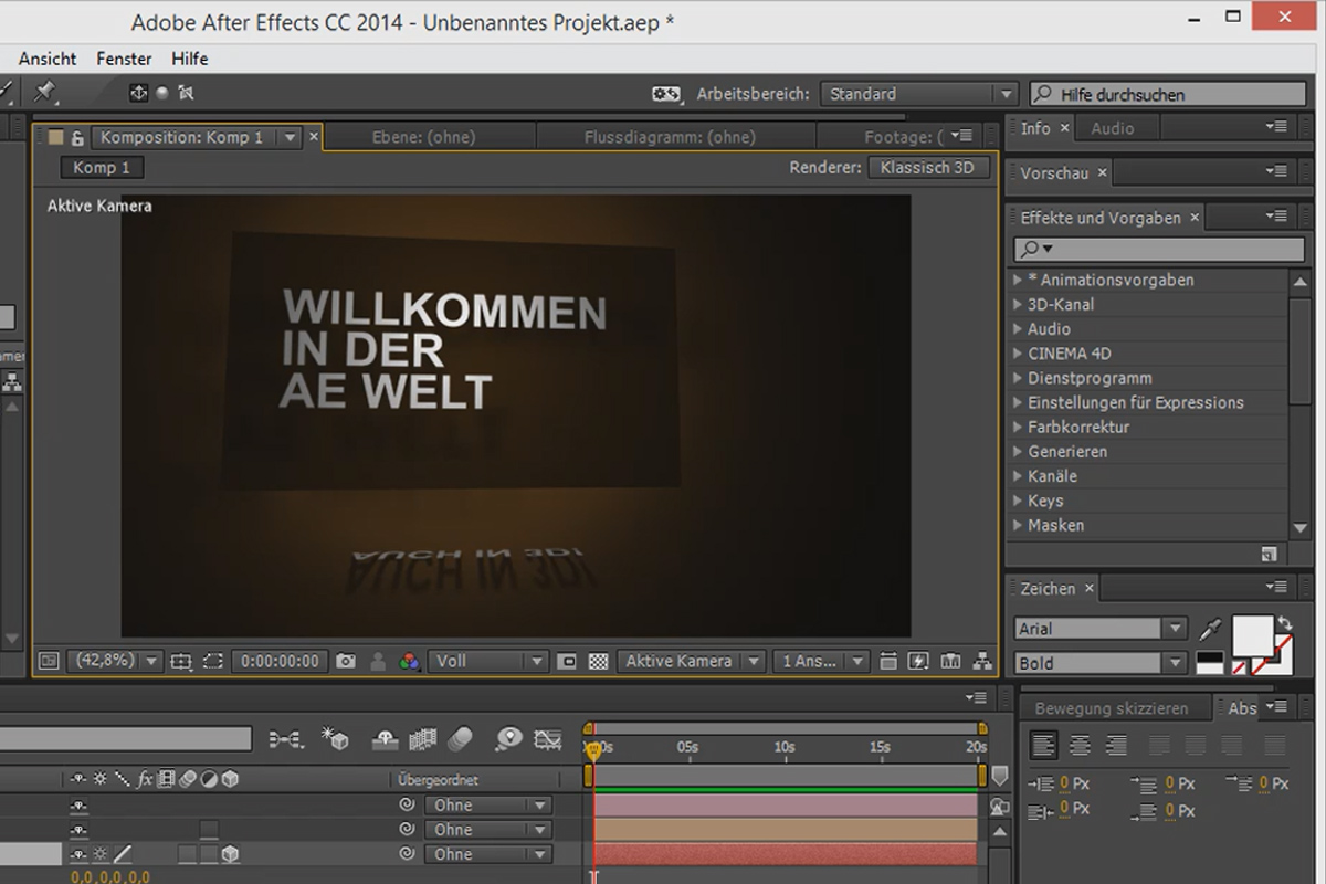 Tips och tricks för 3D i After Effects: 3D-förhandsvisning