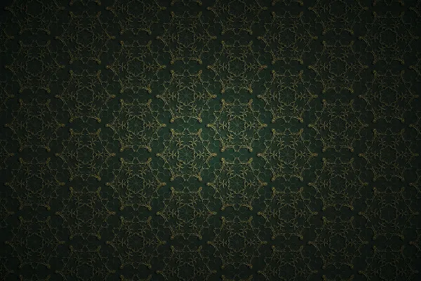 Golden ornaments on a green background - Version 2
