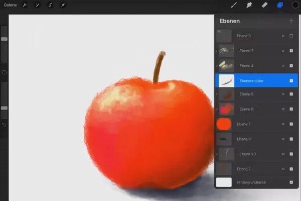 Procreate-Tutorial – Grundlagen zum digitalen Zeichnen auf dem iPad: 6.2 | Watercolor-Illustration kolorieren und schattieren