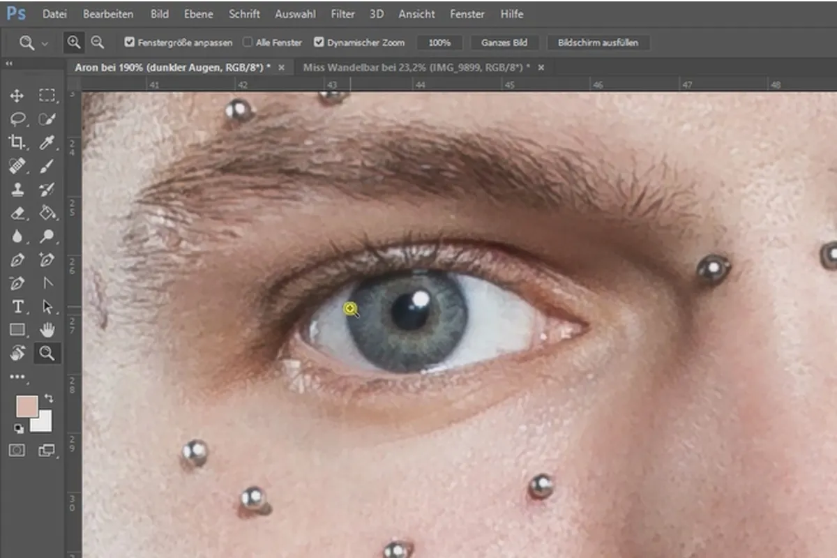 Separazione delle frequenze in Photoshop – 32 Dodge and Burn agli occhi