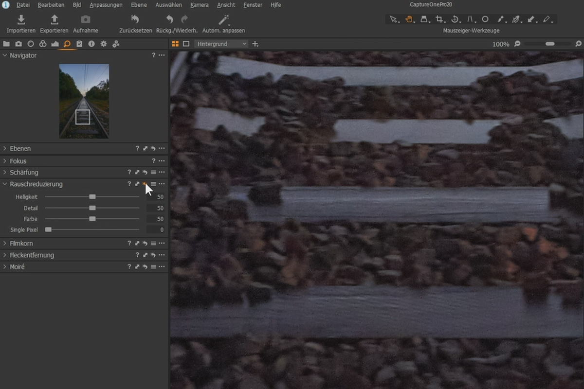Capture One Pro 20-Tutorial: 5.7 | Verbeterde ruisvermindering