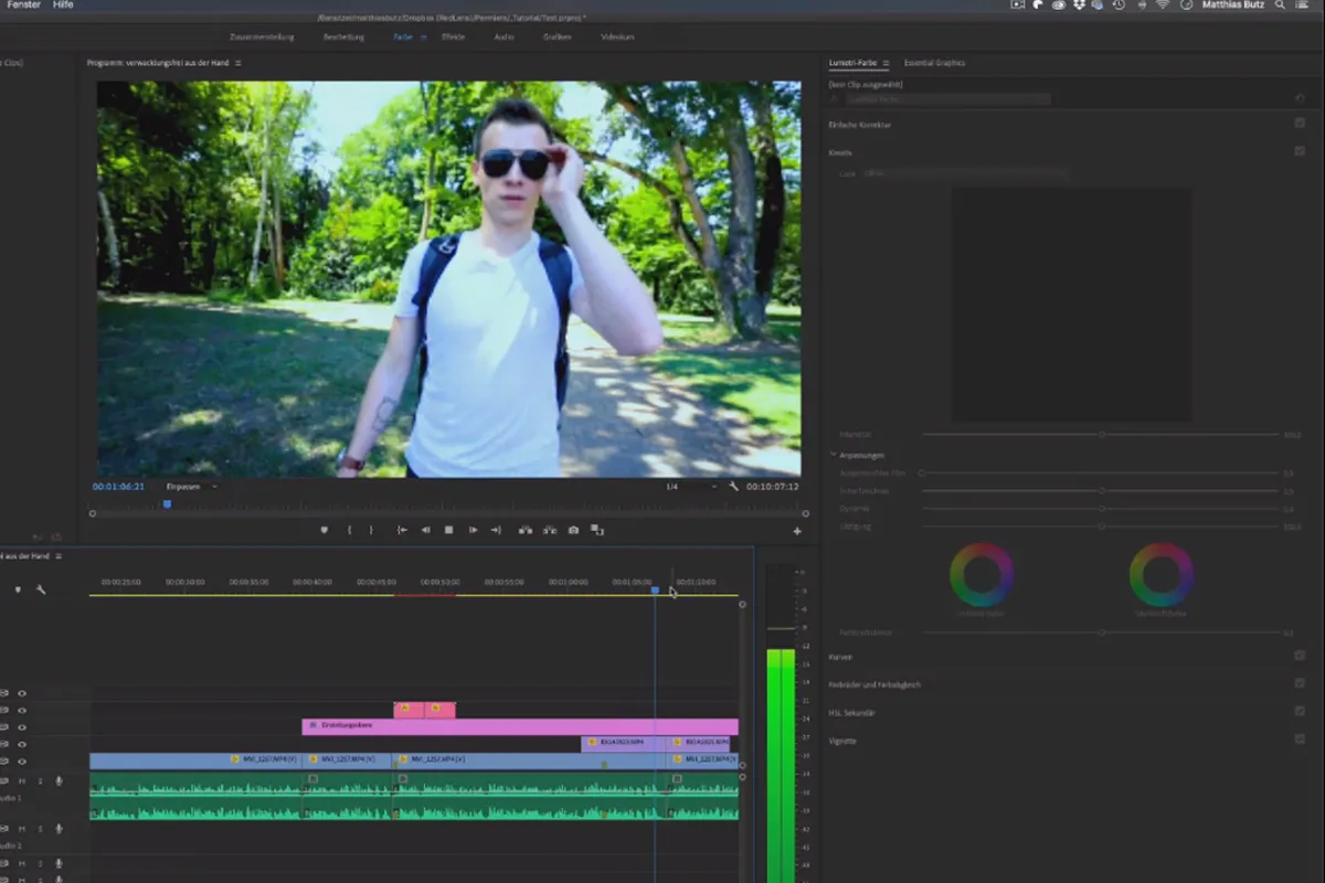 Premiere Pro CC-Tutorial: 4.10 | Einstellungsebenen