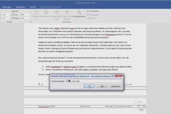 Migliore in Word: Diventa un eroe dei documenti - 32 separazione delle sillabe