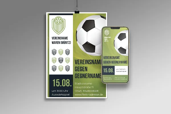 Ontwerpsjablonen voor jullie sportvereniging - Vol. 1: Flyer/Poster/Poster