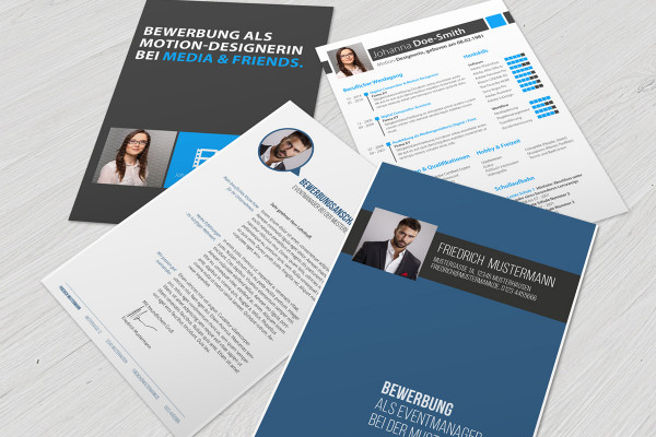 Plantilla de Photoshop para cuatro folletos A4 de una página en formato vertical - versión 2