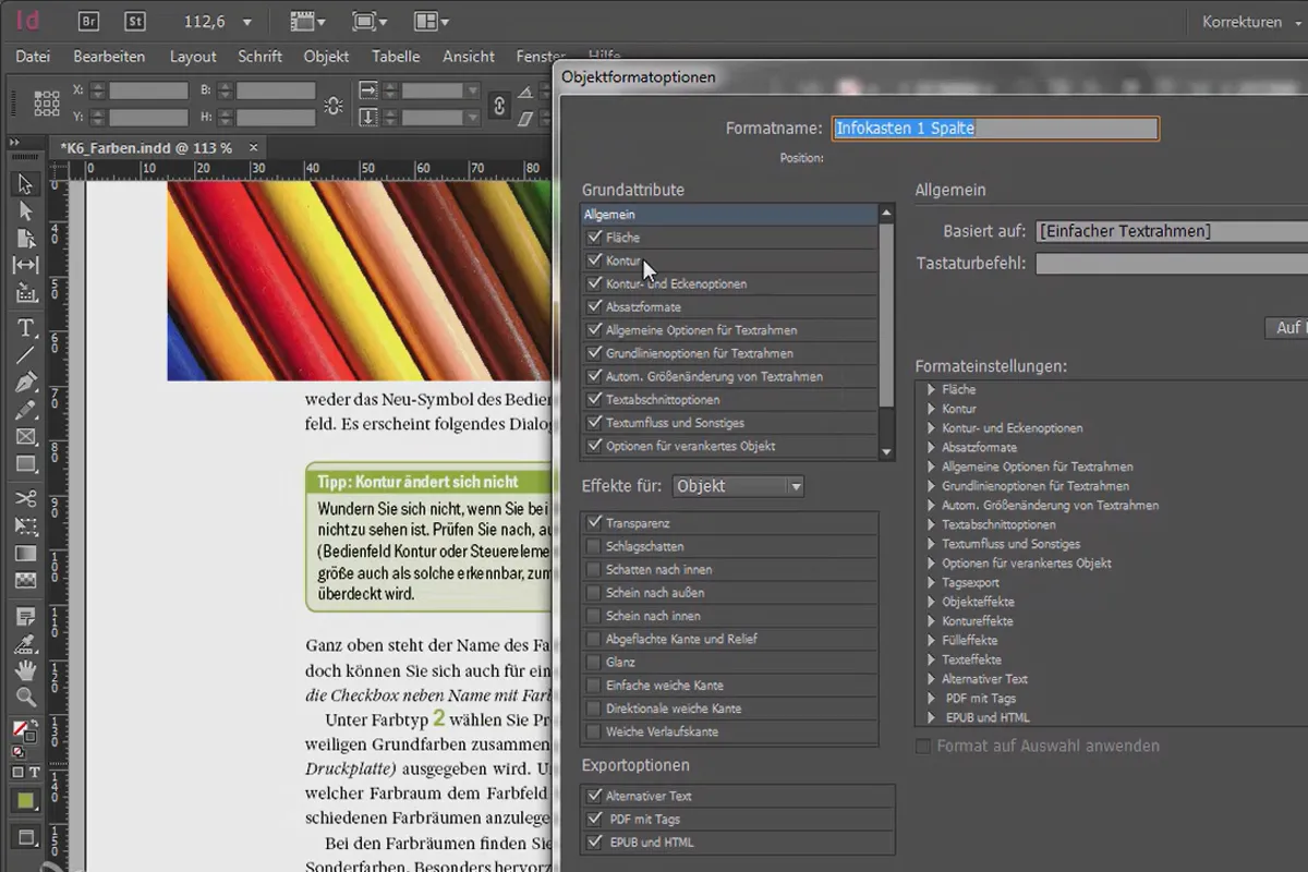 Großprojekte in Adobe InDesign - 4.04 - Objektkorrekturen