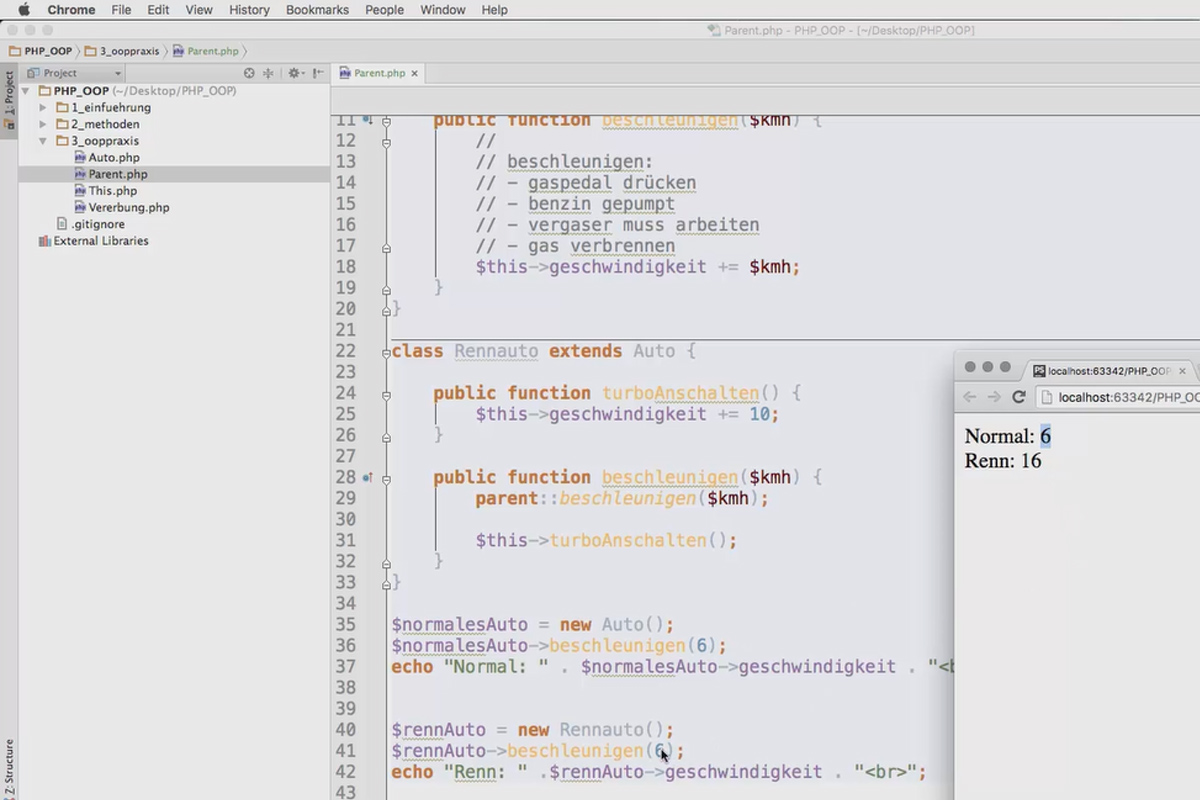 Programación web orientada a objetos con PHP - 5.04 La palabra clave padre
