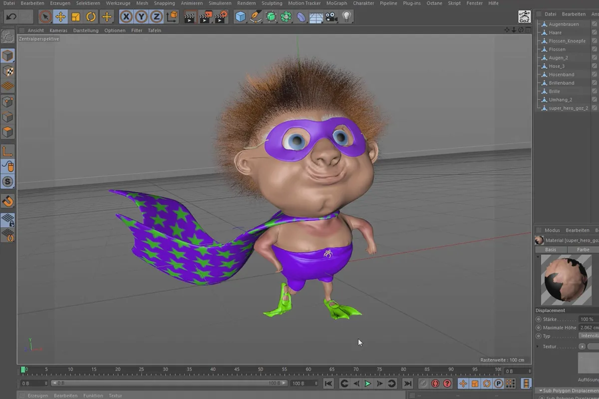 ZBrush 초급자를 위한: 9.4 Cinema 4D/GoZ에서의 렌더링