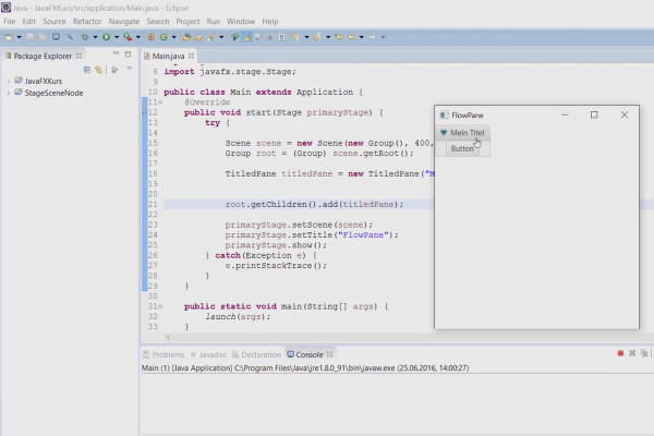 JavaFX för GUI-utveckling - 33 TitledPane