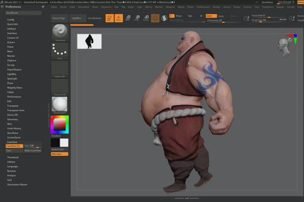 ZBrush 2020 – Videotrening om oppdateringene:  2 | Cam Silhouette & Cam View