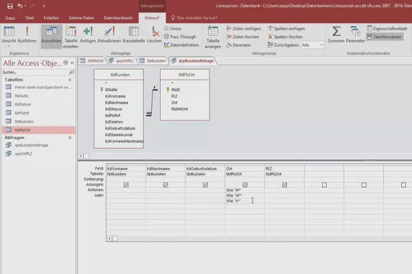 Besser in Access: Werde zum Daten-Helden – 6.5 Das ODER-Kriterium einer Abfrage