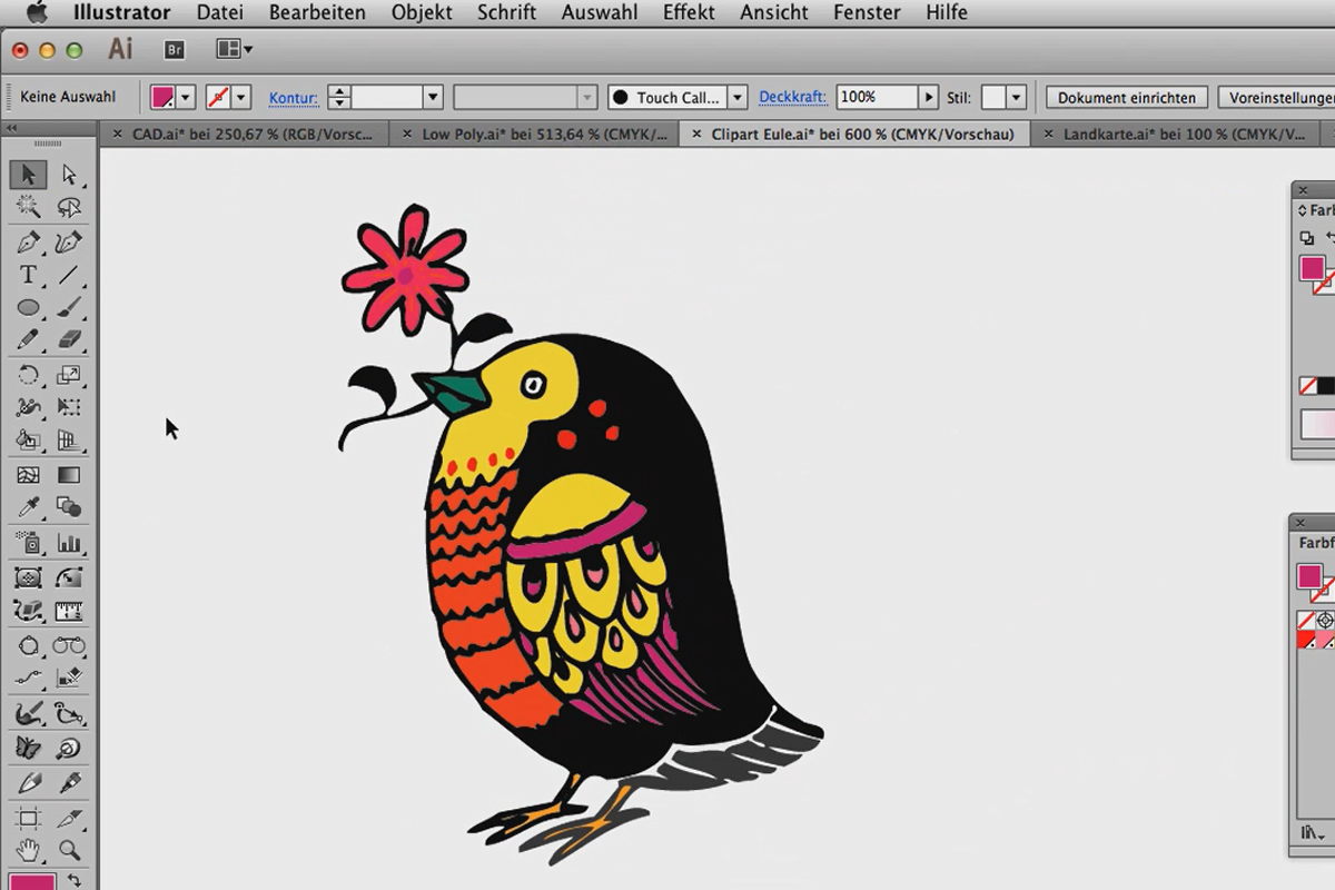 Interactive painting in Adobe Illustrator for low-poly illustrations, maps and much more.