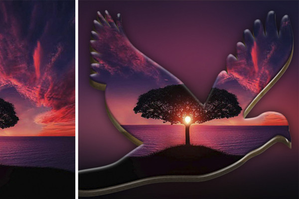 Photoshop-handling: Lag en fugl fra ditt bilde med en lett 3D-effekt.