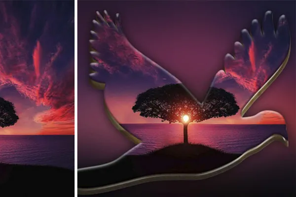 Acțiune Photoshop: Creează un pasăre din fotografia ta cu un aspect ușor 3D.