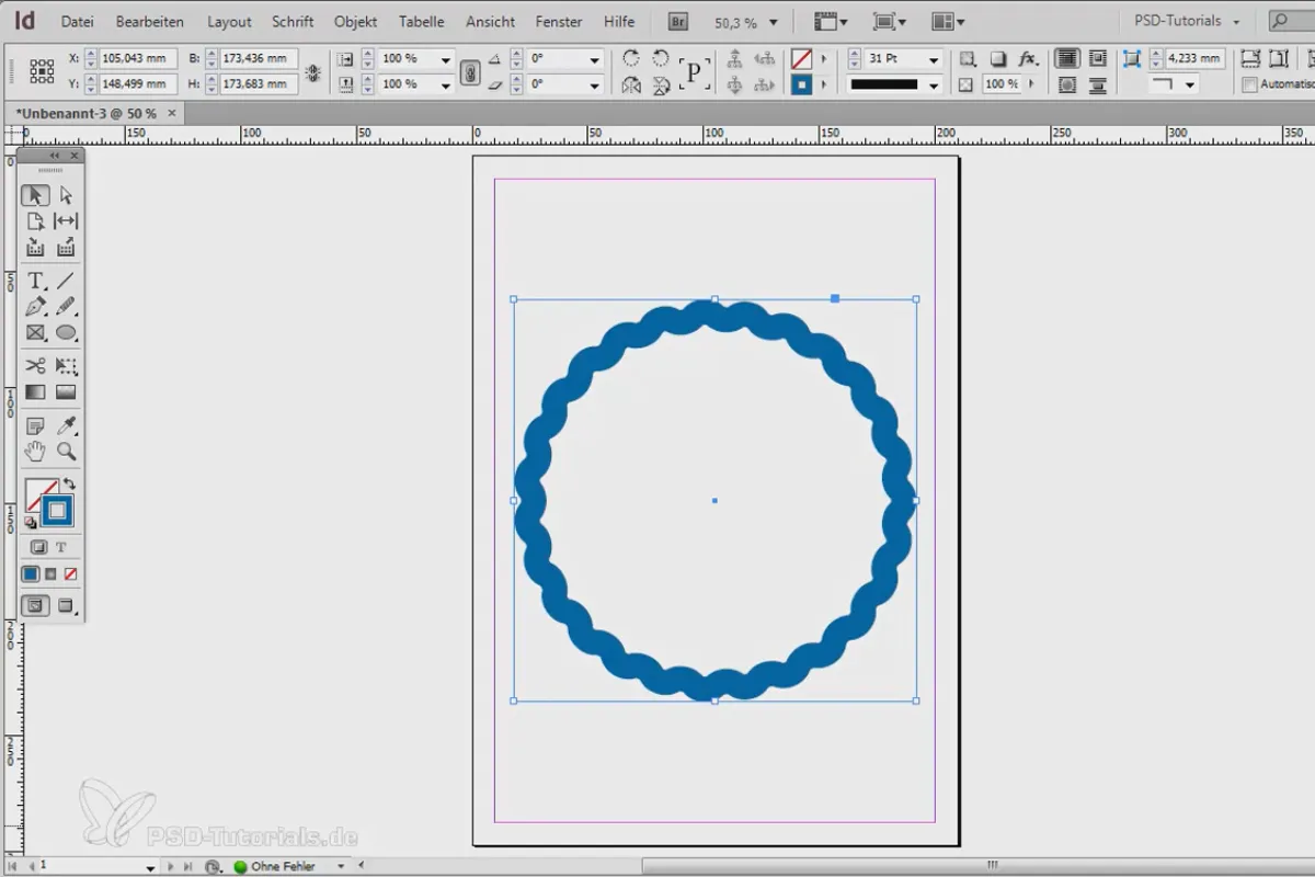 Patarimai ir gudrybės Adobe InDesign programai: išlaikyti ribų storį netgi su banguota forma.