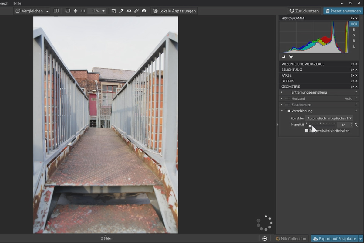 DxO PhotoLab-Tutorial: 6.3 | Distorsiyon
