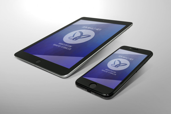 Plantilla de Photoshop para una tableta y un smartphone - versión 5