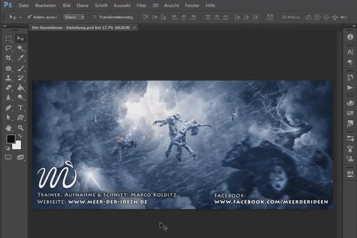 Photoshop-Composing - Die Sturmtänzer - Teil 01: Einführung, Vorbereitung und Platzierung des ersten Bildes