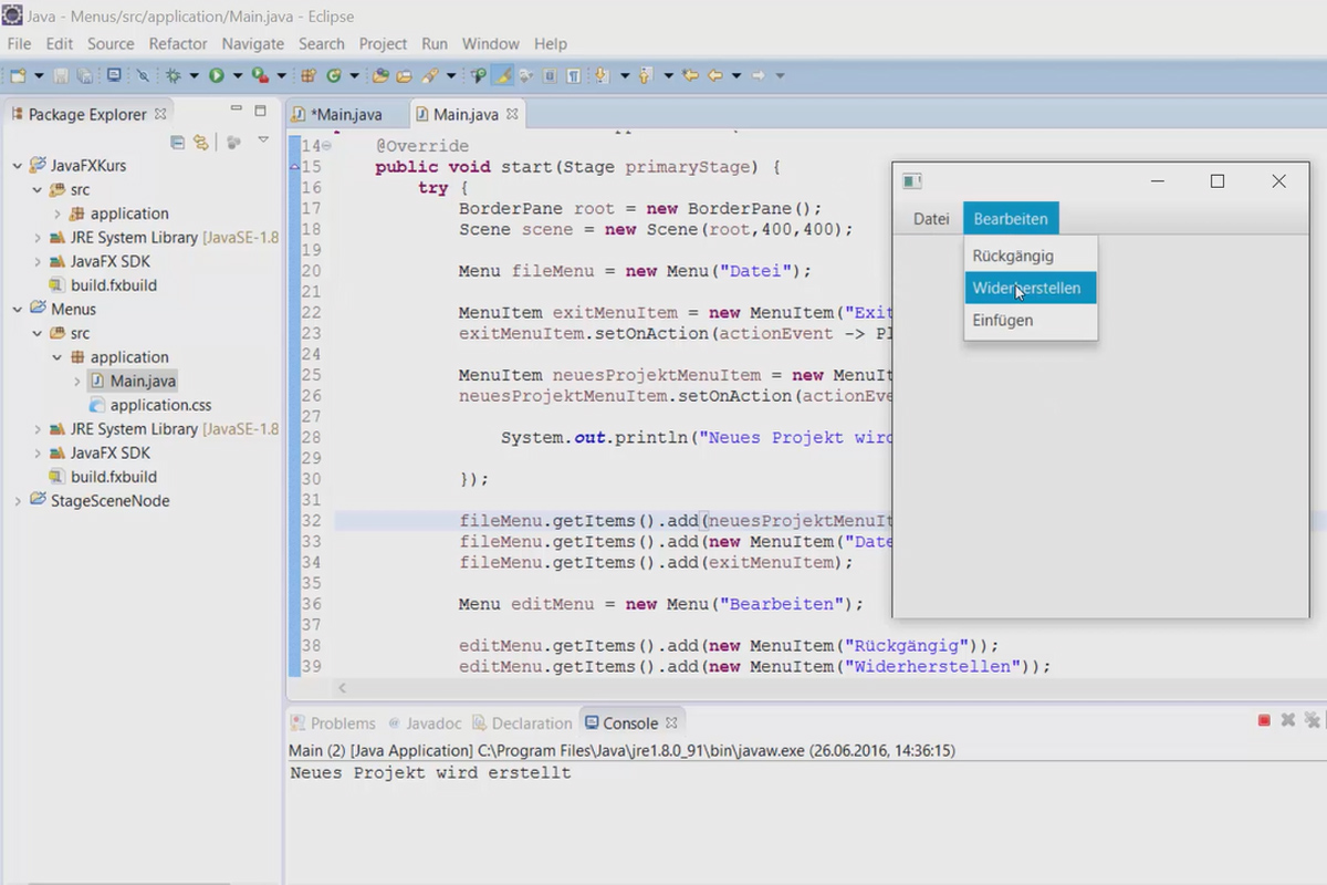 JavaFX para el desarrollo de GUI - 34 Menú