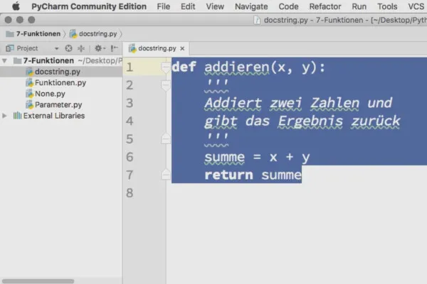 Programmieren mit Python – 7.4 Docstrings