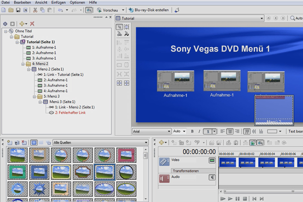 DVD Architect Pro 6: Skapa och bränna meny