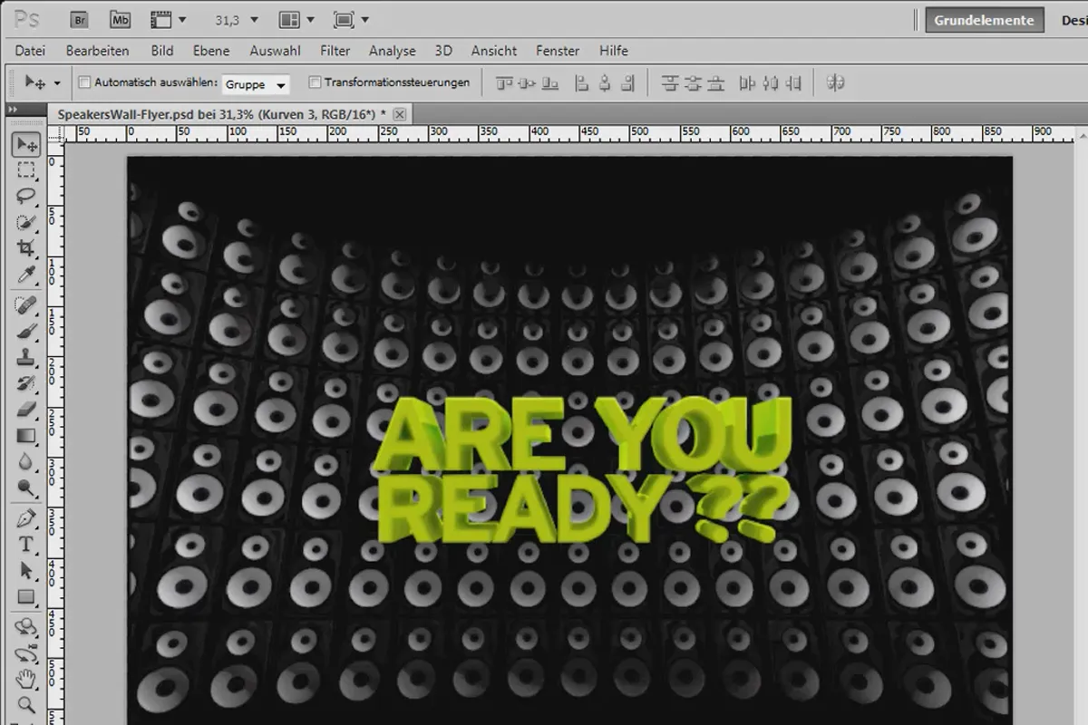 SpeakersWall - Teil 09 - 3D-Titel in Photoshop erstellen und perfektionieren