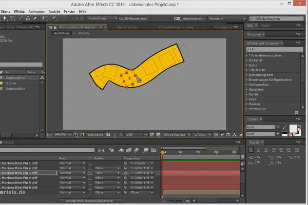 Trucos y consejos para la animación en After Effects: Herramienta Marioneta con rotaciones