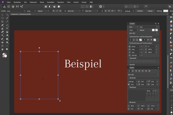 Affinity Photo-tutorial - Grunnleggende: 3.15 | Tekstverktøy