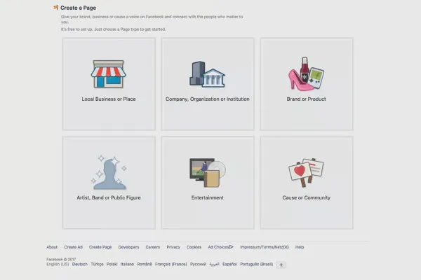 Залучення клієнтів через Facebook та Google AdWords: 4.12 Створення власної сторінки у Facebook