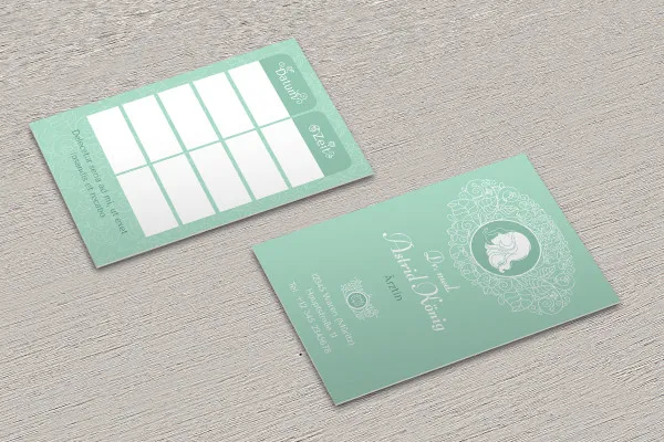 Modèles de cartes de rendez-vous et de cartes de tampons pour les médecins - Version 1