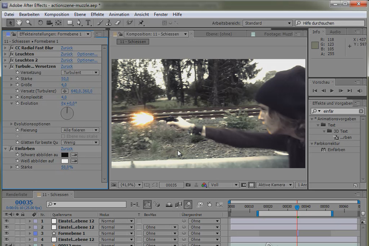 SpecialFX - Action scene Part 1 - On-location tips and muzzle flashes